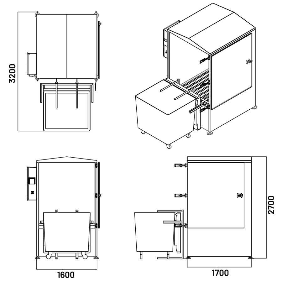 downwaste bin washing diagram