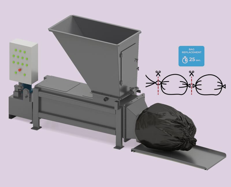 downwaste chute fed compactor model 2 multibag