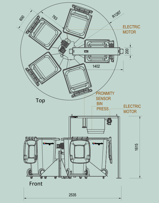 downwaste rc 001 tech drawing