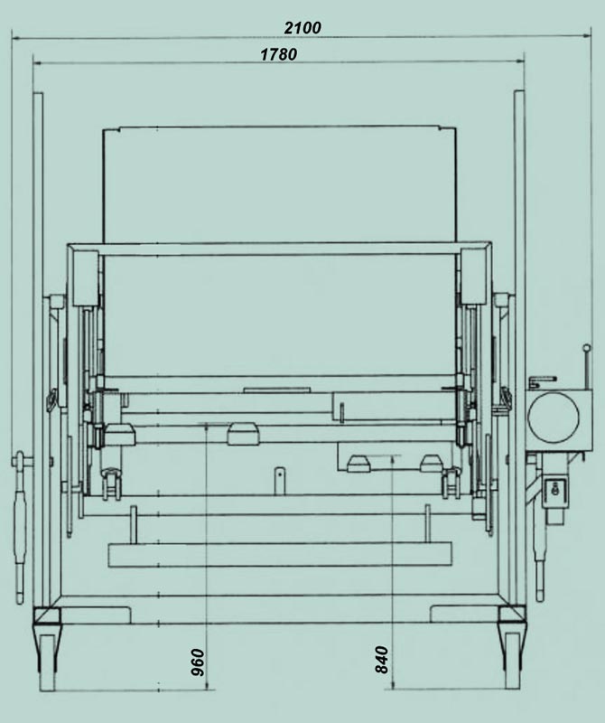 downwaste bin lifter tech drawing 3