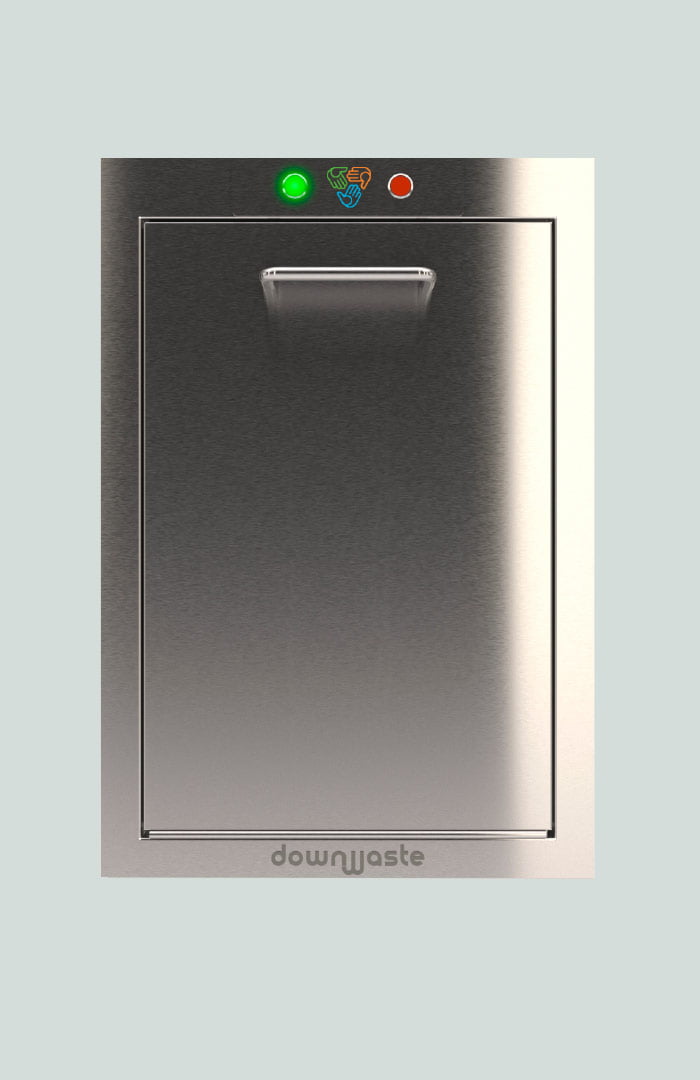 downwaste chute door closed tall