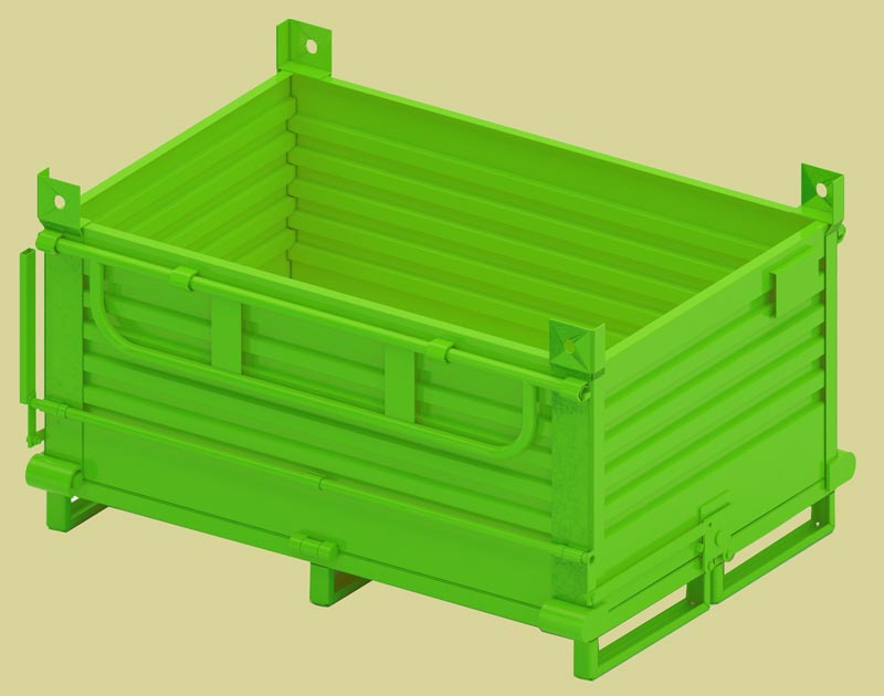 downwaste self tipping containers green