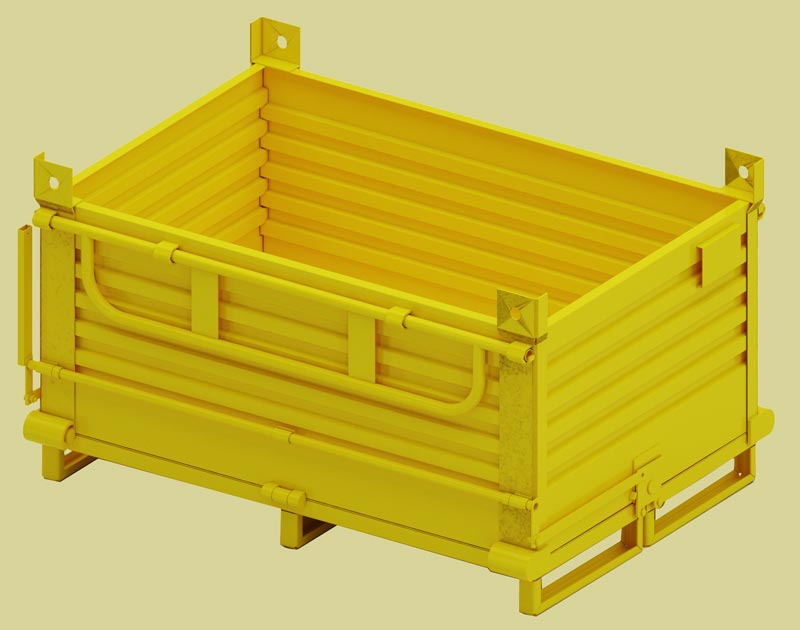 downwaste self tipping containers yellow